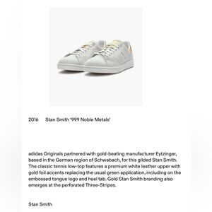 2016 Stan Smith ‘999 Noble Metals’